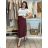 Women's Warm Long Sleeve Dress (L / XL ONE SIZE) ITALIAN FASHION IM421MIA