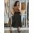 Women's Warm Long Sleeve Dress (L / XL ONE SIZE) ITALIAN FASHION IM421MIA S / M / L black