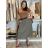 Women's Warm Long Sleeve Dress (L / XL ONE SIZE) ITALIAN FASHION IM421MIA S / M / L black