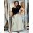 Women's Warm Long Sleeve Dress (L / XL ONE SIZE) ITALIAN FASHION IM421MIA S / M / L black