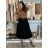 Women's Warm Long Sleeve Dress (L / XL ONE SIZE) ITALIAN FASHION IM421MIA S / M / L black