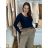 Women's ribbed summer dress with straps (S/ML/XL ONE SIZE) MB2123Z220