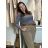Women's ribbed summer dress with straps (S/ML/XL ONE SIZE) MB2123Z220
