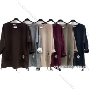 Women's warm long sleeve tunic, oversized (48/50/52 ONE SIZE) ITALIAN FASHION IMC25418