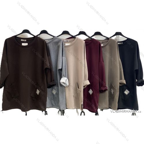 Women's warm long sleeve tunic, oversized (48/50/52 ONE SIZE) ITALIAN FASHION IMC25418