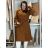 Autumn coat with belt, long sleeves, women's (S/M/L ONE SIZE) ITALIAN FASHION IMWCL252807