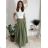 Women's short sleeve summer casual dress (S/M/L ONE SIZE) ITALIAN FASHION IMWGB25022 green khaki XS/S/M