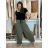 Elegant women's oversized sweatpants (46/48/50 ONE SIZE) ITALIAN FASHION IM425MILAN  Brown