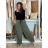Elegant women's oversized sweatpants (46/48/50 ONE SIZE) ITALIAN FASHION IM425MILAN  Brown