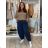 Elegant women's oversized sweatpants (46/48/50 ONE SIZE) ITALIAN FASHION IM425MILAN  Brown