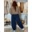 Elegant women's oversized sweatpants (46/48/50 ONE SIZE) ITALIAN FASHION IM425MILAN  Brown