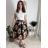 Women's Medium Length Skirt (S/M/L ONE SIZE) ITALIAN FASHION IMM24M3154 black S / M / L