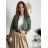 Women's short sleeve jacket (S/M ONE SIZE) ITALIAN FASHION IMPDY23MDUE10204 green khaki S / M / L