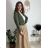 Women's short sleeve jacket (S/M ONE SIZE) ITALIAN FASHION IMPDY23MDUE10204 green khaki S / M / L