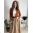 Women's short sleeve jacket (S/M ONE SIZE) ITALIAN FASHION IMPDY23MDUE10204 green khaki S / M / L