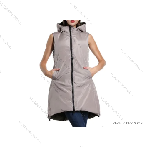 Women's oversized sleeveless hooded vest (S/M - L/XL - 2XL/3XL ONE SIZE) ITALIAN FASHION IMPOZ25PR-6610