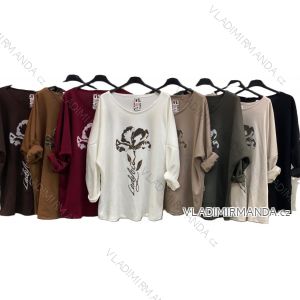 Women's long sleeve tunic, oversized (54/56/58 ONE SIZE) ITALIAN FASHION IMC25431