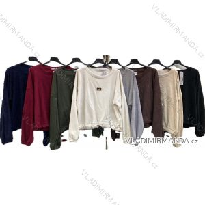 Women's long-sleeved, lightweight, zipped hooded sweatshirt, oversized (52/54/56 ONE SIZE) ITALIAN FASHION IMC25359