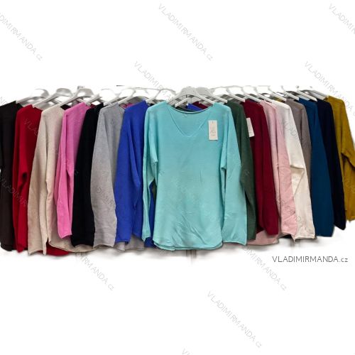 Women's long-sleeved, lightweight, zipped hooded sweatshirt, oversized (52/54/56 ONE SIZE) ITALIAN FASHION IMC25359