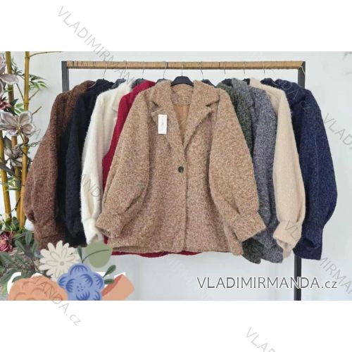 Women's long-sleeved, lightweight, zipped hooded sweatshirt, oversized (52/54/56 ONE SIZE) ITALIAN FASHION IMC25359