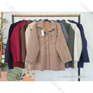 Women's long-sleeved, lightweight, zipped hooded sweatshirt, oversized (52/54/56 ONE SIZE) ITALIAN FASHION IMC25359