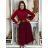 Women's Warm Long Sleeve Dress (L / XL ONE SIZE) ITALIAN FASHION IM421MIA