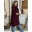 Women's Long Sleeve Oversized Zip Up Hooded Sweatshirt Coat (S/M ONE SIZE) ITALIAN FASHION IMPLI2385141
