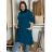 Women's Long Sleeve Oversized Zip Up Hooded Sweatshirt Coat (S/M ONE SIZE) ITALIAN FASHION IMPLI2385141 S / M / L modrá petrolejová