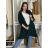 Women's Long Sleeve Oversized Zip Up Hooded Sweatshirt Coat (S/M ONE SIZE) ITALIAN FASHION IMPLI2385141 S / M / L modrá petrolejová