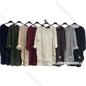 Women's long-sleeved, lightweight, zipped hooded sweatshirt, oversized (52/54/56 ONE SIZE) ITALIAN FASHION IMC25359