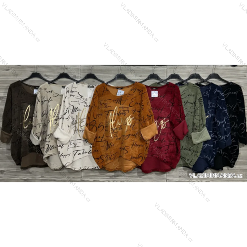Women's Long Sleeve Knitted Sweater (S/M ONE SIZE) ITALIAN FASHION IMWDT23005