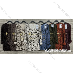 Women's Long Sleeve Knitted Sweater (S/M ONE SIZE) ITALIAN FASHION IMWDT23005