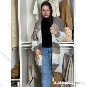 Women's long warm sweatshirt with hood 3/4 long sleeve (S/M/L ONE SIZE) ITALIAN FASHION IMPLI2521490