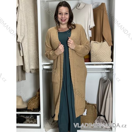 Women's Long Sleeve Oversized Zip Up Hooded Sweatshirt Coat (S/M/L ONE SIZE) ITALIAN FASHION IMPLI249611