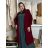Women's Long Sleeve Oversized Zip Up Hooded Sweatshirt Coat (S/M/L ONE SIZE) ITALIAN FASHION IMPLI249611