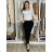 Women's Long Pants (S/M ONE SIZE) ITALIAN FASHION IMPLI228115 S black