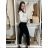 Women's Long Pants (S/M ONE SIZE) ITALIAN FASHION IMPLI228115 S black