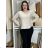 Women's stretch pants (S/M/L ONE SIZE) ITALIAN FASHION IMWKK25022 S / M / L beige