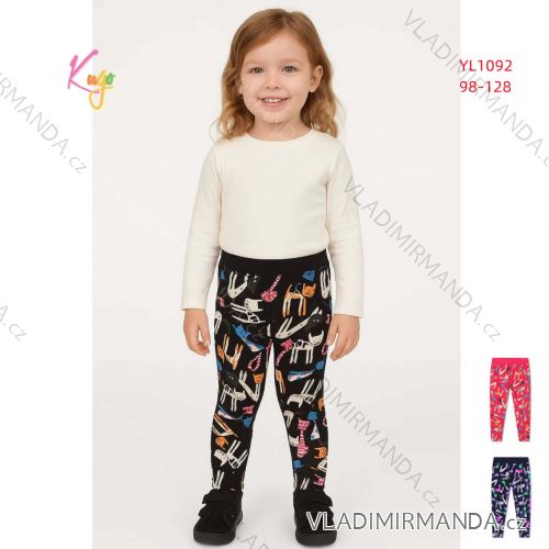 Long insulated leggings for children's girls (98-128) KUGO YL1092