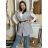Women's Long Sleeve Summer Shirt Dress (S/M/L ONE SIZE) INDIAN FASHION IMWY23123 M/L/XL grey