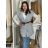Women's Long Sleeve Summer Shirt Dress (S/M/L ONE SIZE) INDIAN FASHION IMWY23123 M/L/XL grey