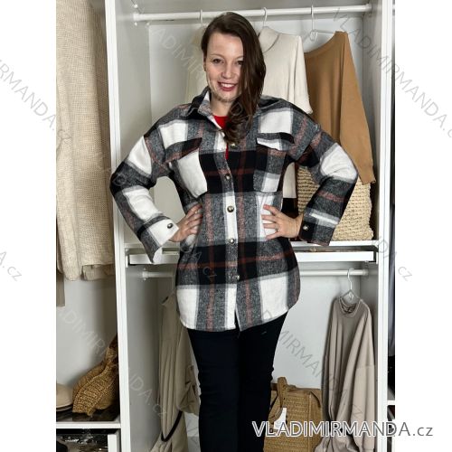 Autumn coat with belt, long sleeves, women's (S/M/L ONE SIZE) ITALIAN FASHION IMWCL252807