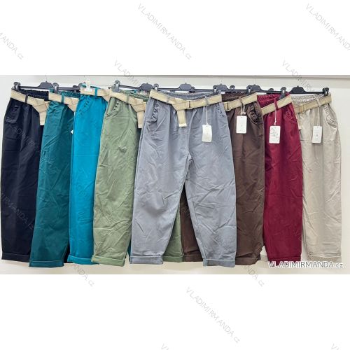 Elegant trousers with belt for women (S/M/L ONE SIZE) ITALIAN FASHION IM425057