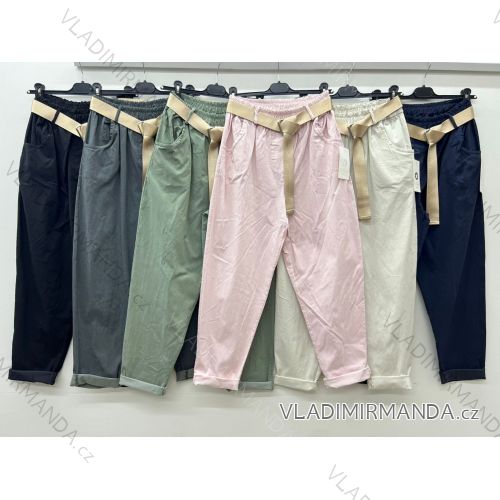Elegant trousers with belt for women (S/M/L ONE SIZE) ITALIAN FASHION IM425057