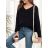 Women's long sleeve furry knitted sweater (S/M/L ONE SIZE) ITALIAN FASHION IMD25234