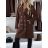 Women's long-sleeved fur winter coat (S/M/L ONE SIZE) ITALIAN FASHION IMD25236