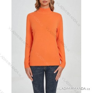 Women's long sleeve knitted sweater with stand-up collar (XS/S/M ONE SIZE) EXTRAME ITALIAN FASHION IMM23M5821