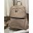 Women's backpack (ONE SIZE) TESSRA HANDBAGS TSR23D5651/DUR beige ONE SIZE