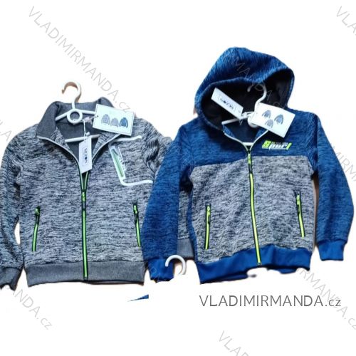 Fleece sweatshirt with zipper, long sleeves, children's, youth, boys (116-146) SEZON SEZ25116-146/A