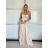 Women's long summer dress with straps (S/M ONE SIZE) ITALIAN FASHION IMPBB24B23868 -   beige -   S / M / L